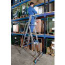 STABILO&reg; fahrbare Stufenstehleiter mit gro&szlig;er Plattform + Sicherheitsb&uuml;gel, 6 Stufen