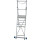 STABILO® fahrbare Stufenstehleiter mit großer Plattform + Sicherheitsbügel, 6 Stufen
