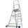 STABILO® fahrbare Stufenstehleiter mit großer Plattform + Sicherheitsbügel, 6 Stufen