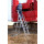 STABILO® fahrbare Stufenstehleiter mit großer Plattform + Sicherheitsbügel, 6 Stufen
