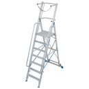 STABILO&reg; fahrbare Stufenstehleiter mit gro&szlig;er Plattform + Sicherheitsb&uuml;gel, 7 Stufen