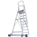 STABILO&reg; fahrbare Stufenstehleiter mit gro&szlig;er Plattform + Sicherheitsb&uuml;gel, 8 Stufen