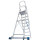 STABILO® fahrbare Stufenstehleiter mit großer Plattform + Sicherheitsbügel, 8 Stufen