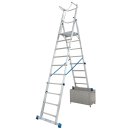STABILO® Teleskopplattformleiter mit großer Standplattform + Sicherheitsbügel, 8-10 Sprossen