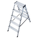 Stufendoppelleiter Dopplo&reg;, Alu, 2x 5 Stufen