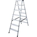 Stufendoppelleiter Dopplo®, Alu, 2x 7 Stufen