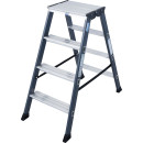 Stufendoppelleiter Sepro&reg; D, eloxiert, 2x 4 Stufen