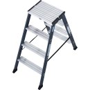 Stufendoppelleiter Sepro&reg; D, eloxiert, 2x 4 Stufen
