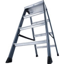 Stufendoppelleiter Sepro&reg; D, eloxiert, 2x 4 Stufen