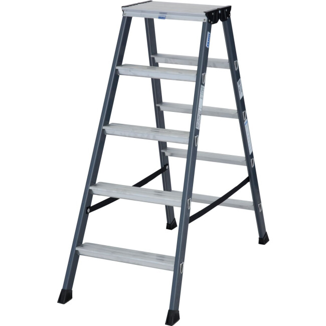 Stufendoppelleiter Sepro® D, eloxiert, 2x 5 Stufen