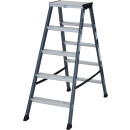 Stufendoppelleiter Sepro® D, eloxiert, 2x 5 Stufen