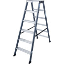 Stufendoppelleiter Sepro&reg; D, eloxiert, 2x 6 Stufen