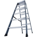 Stufendoppelleiter Sepro&reg; D, eloxiert, 2x 6 Stufen