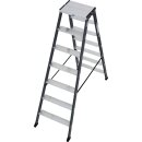 Stufendoppelleiter Sepro® D, eloxiert, 2x 7 Stufen