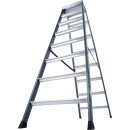 Stufendoppelleiter Sepro&reg; D, eloxiert, 2x 8 Stufen