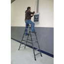 Stufendoppelleiter Sepro&reg; D, eloxiert, 2x 8 Stufen