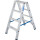 STABILO® Stufendoppelleiter, Alu, 2x 4 Stufen
