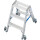 STABILO® fahrbare Stufendoppelleiter, Alu, 2x 3 Stufen