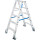 STABILO® fahrbare Stufendoppelleiter, Alu, 2x 5 Stufen