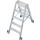 STABILO® fahrbare Stufendoppelleiter, Alu, 2x 5 Stufen