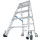 STABILO® fahrbare Stufendoppelleiter, Alu, 2x 5 Stufen