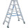 STABILO® fahrbare Stufendoppelleiter, Alu, 2x 6 Stufen