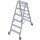 STABILO® fahrbare Stufendoppelleiter, Alu, 2x 6 Stufen