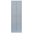 Lüllmann® Metallspind mit 4 Fächern - grau