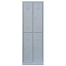 Lüllmann® Metallspind mit 4 Fächern - grau