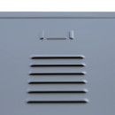 Lüllmann® Metallspind mit 4 Fächern - grau
