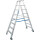 STABILO® fahrbare Stufendoppelleiter, Alu, 2x 8 Stufen