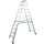 STABILO® fahrbare Stufendoppelleiter, Alu, 2x 10 Stufen