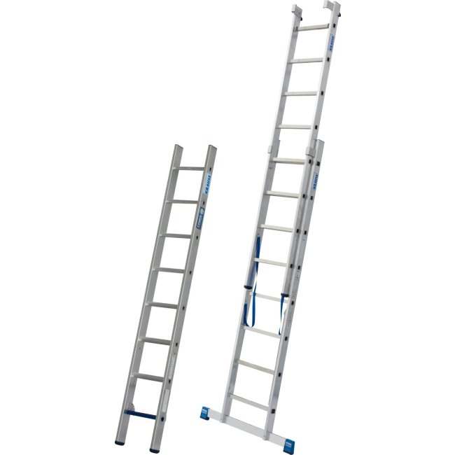 STABILO® Vielzweckleiter +S, Alu, 3x 8 Sprossen