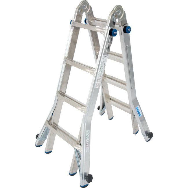 STABILO® Sprossengelenkteleskopleiter mit 4 Holmverlängerungen, 4x 4 Sprossen