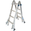 STABILO&reg; Sprossengelenkteleskopleiter mit 4 Holmverl&auml;ngerungen, 4x 4 Sprossen