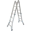 STABILO&reg; Sprossengelenkteleskopleiter mit 4 Holmverl&auml;ngerungen, 4x 4 Sprossen