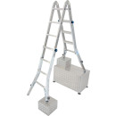 STABILO&reg; Sprossengelenkteleskopleiter mit 4 Holmverl&auml;ngerungen, 4x 4 Sprossen