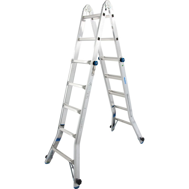 STABILO® Sprossengelenkteleskopleiter mit 4 Holmverlängerungen, 4x 5 Sprossen
