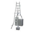 STABILO&reg; Sprossengelenkteleskopleiter mit 4 Holmverl&auml;ngerungen, 4x 5 Sprossen