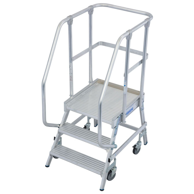 STABILO® fahrbare Podestleiter, einseitig begehbar, 3 Stufen