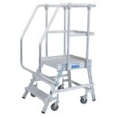 STABILO&reg; fahrbare Podestleiter, einseitig begehbar, 3 Stufen