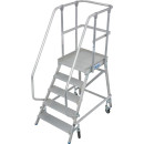 STABILO&reg; fahrbare Podestleiter, einseitig begehbar, 5 Stufen