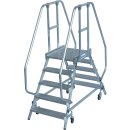 STABILO&reg; fahrbare Podestleiter, beidseitig begehbar, 2x 5 Stufen