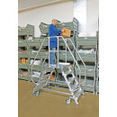 STABILO&reg; fahrbare Podestleiter, beidseitig begehbar, 2x 5 Stufen