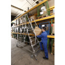 STABILO&reg; fahrbare Podestleiter, beidseitig begehbar, 2x 8 Stufen