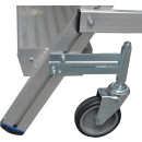 STABILO&reg; fahrbare Podestleiter, beidseitig begehbar, mit Fu&szlig;leiste + extra hohem Handlauf, 2x 7 Stufen