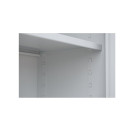 Ansicht Fachboden mit Fachbodenaufnahmen im Raster verstellbar vom Steelboxx Metallschrank abschlie&szlig;bar Fl&uuml;gelt&uuml;renschrank Aktenschrank 100x80x38cm wei&szlig; X-530317 komplett montiert.