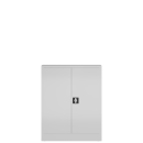 Ansicht Fachboden mit Fachbodenaufnahmen im Raster verstellbar vom Steelboxx Metallschrank abschlie&szlig;bar Fl&uuml;gelt&uuml;renschrank Aktenschrank 100x80x38cm wei&szlig; X-530317 komplett montiert.