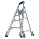STABILO® fahrbare Stufenstehleiter, Alu