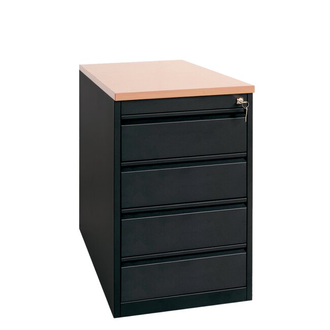 Büro Standcontainer Bürocontainer abschließbar mit 4 Schubladen 75x46x79cm